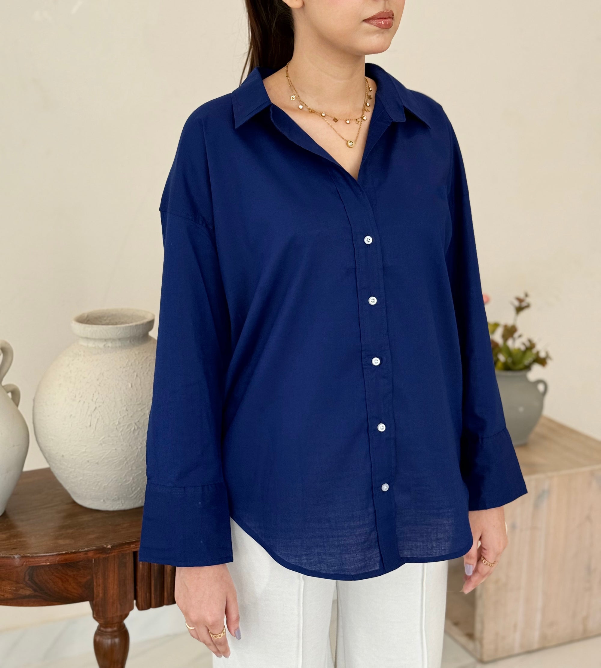 Midnight Blue Button-Down