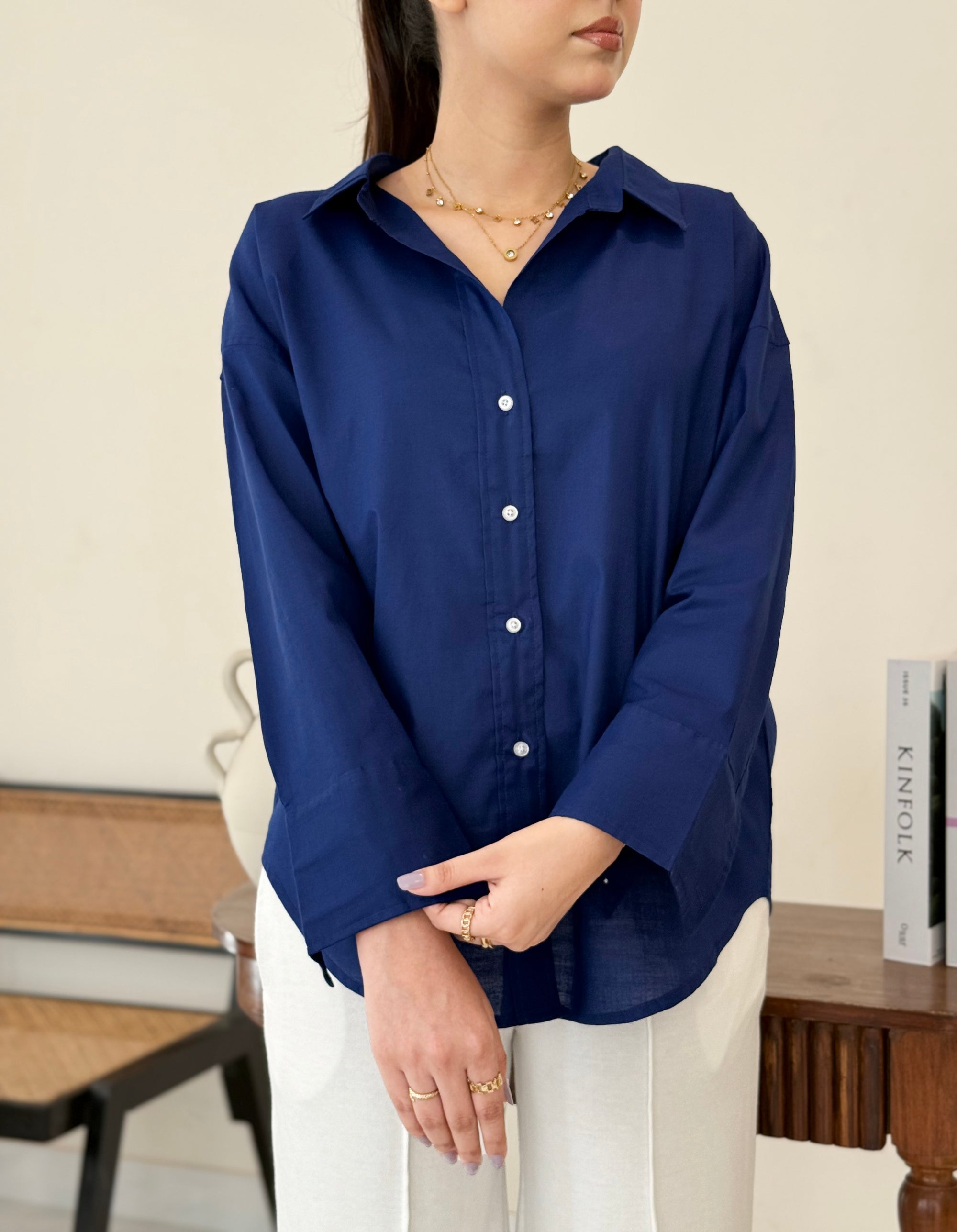 Midnight Blue Button-Down