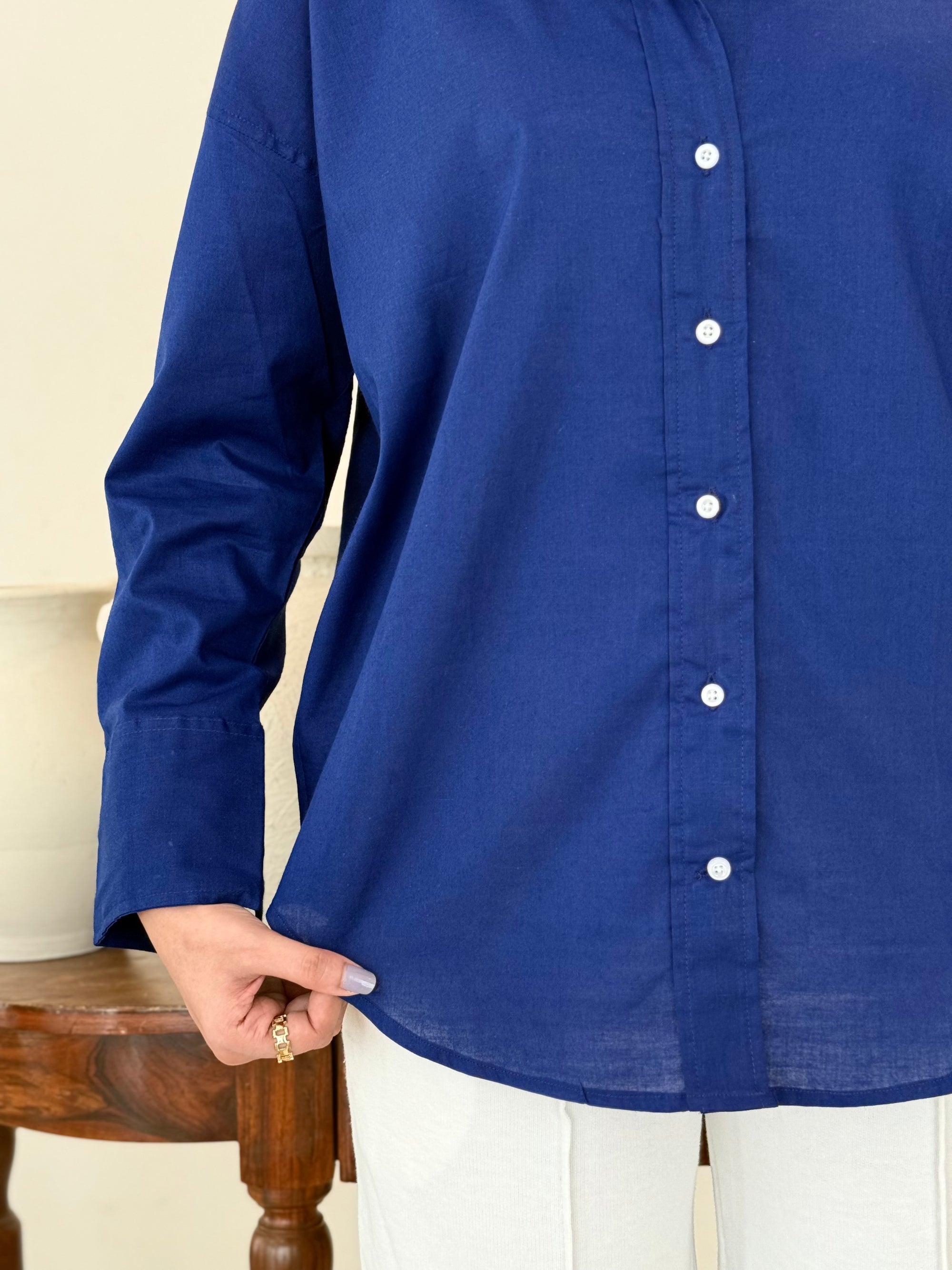 Midnight Blue Button-Down