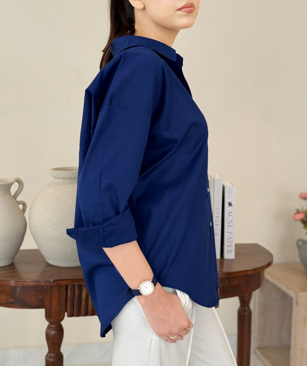Midnight Blue Button-Down