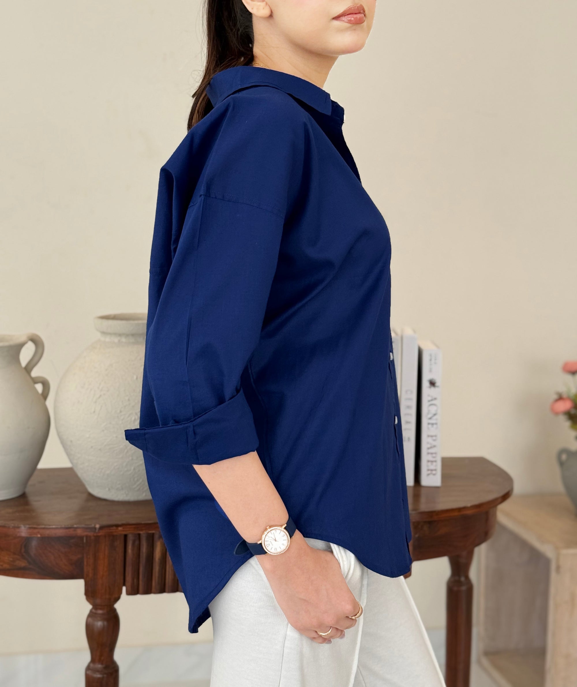 Midnight Blue Button-Down