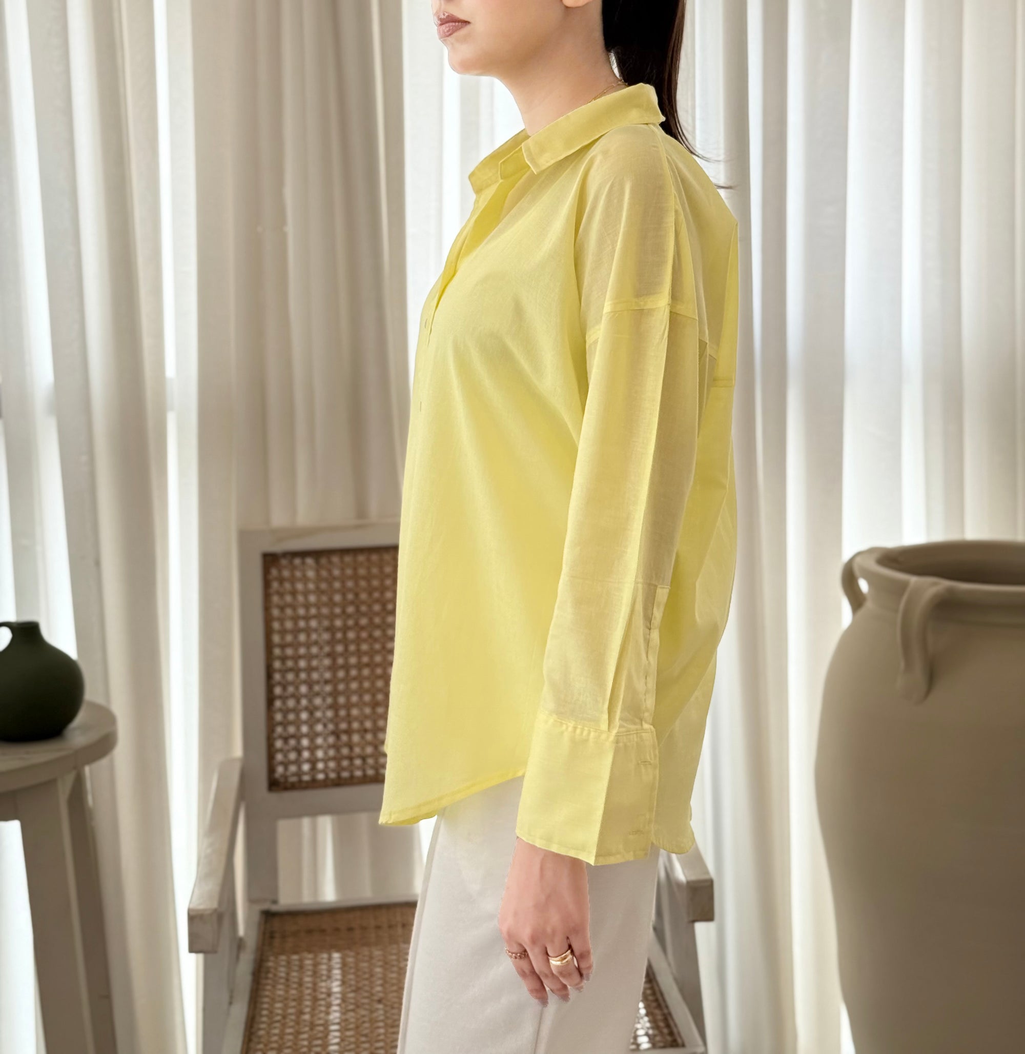 Sunlit Butter Button-Down