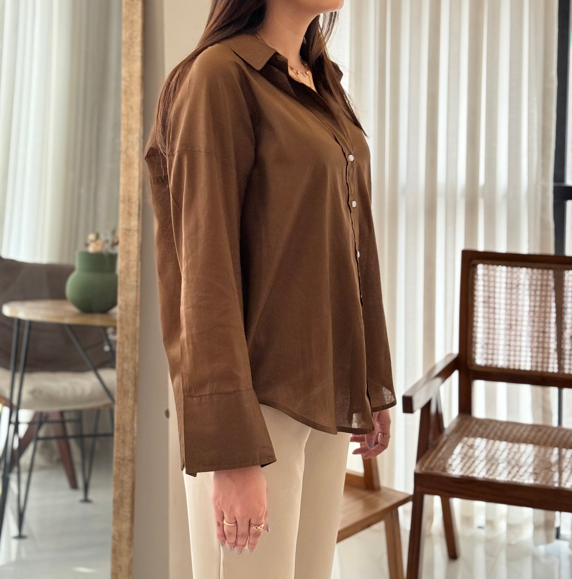 Old Money Mocha Button-Down