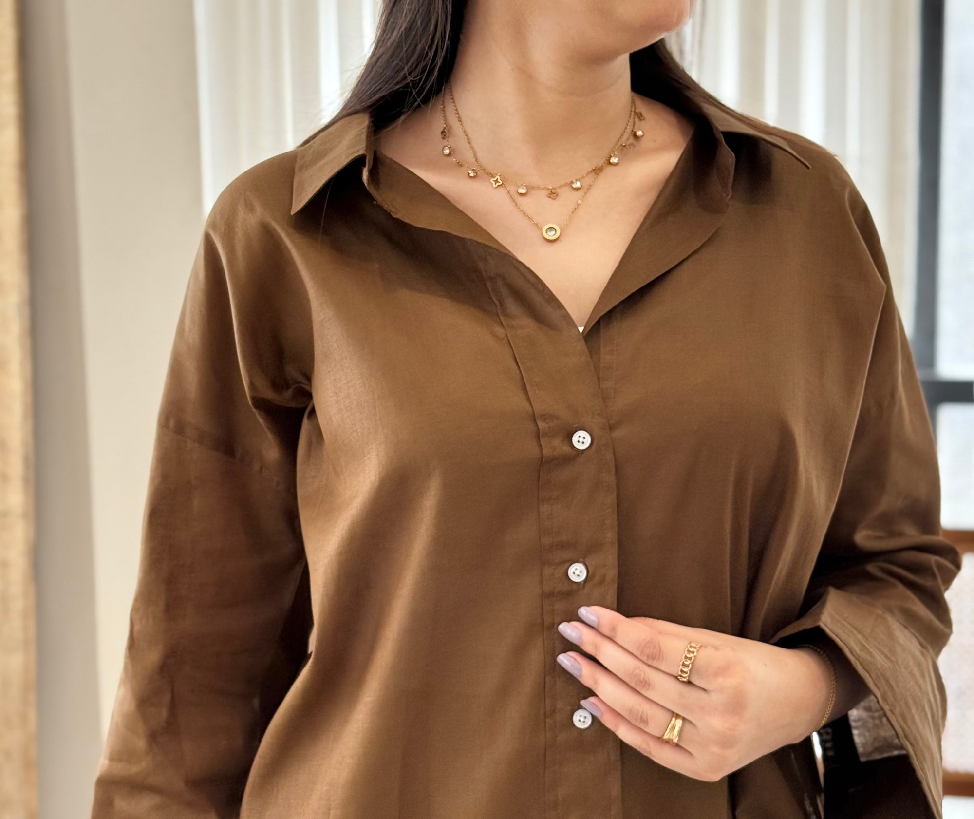 Old Money Mocha Button-Down